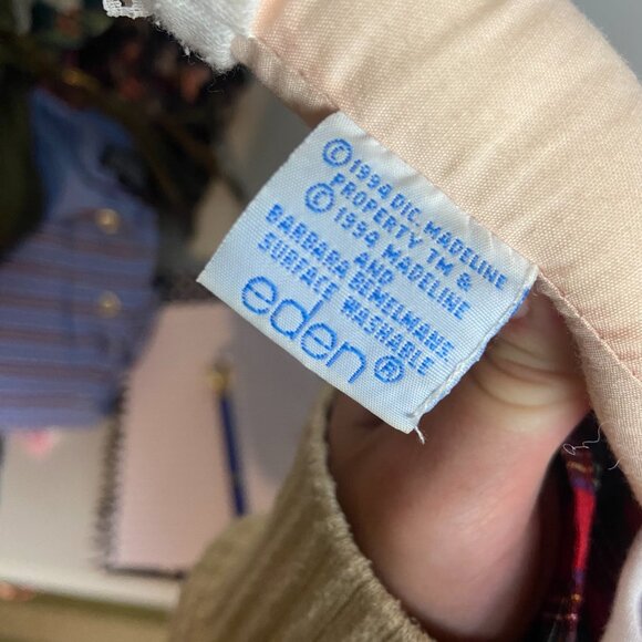 Vintage Eden 1994 Maeline Soft Toy Rag Doll Hat Plush Girl 15" - Picture 4 of 6